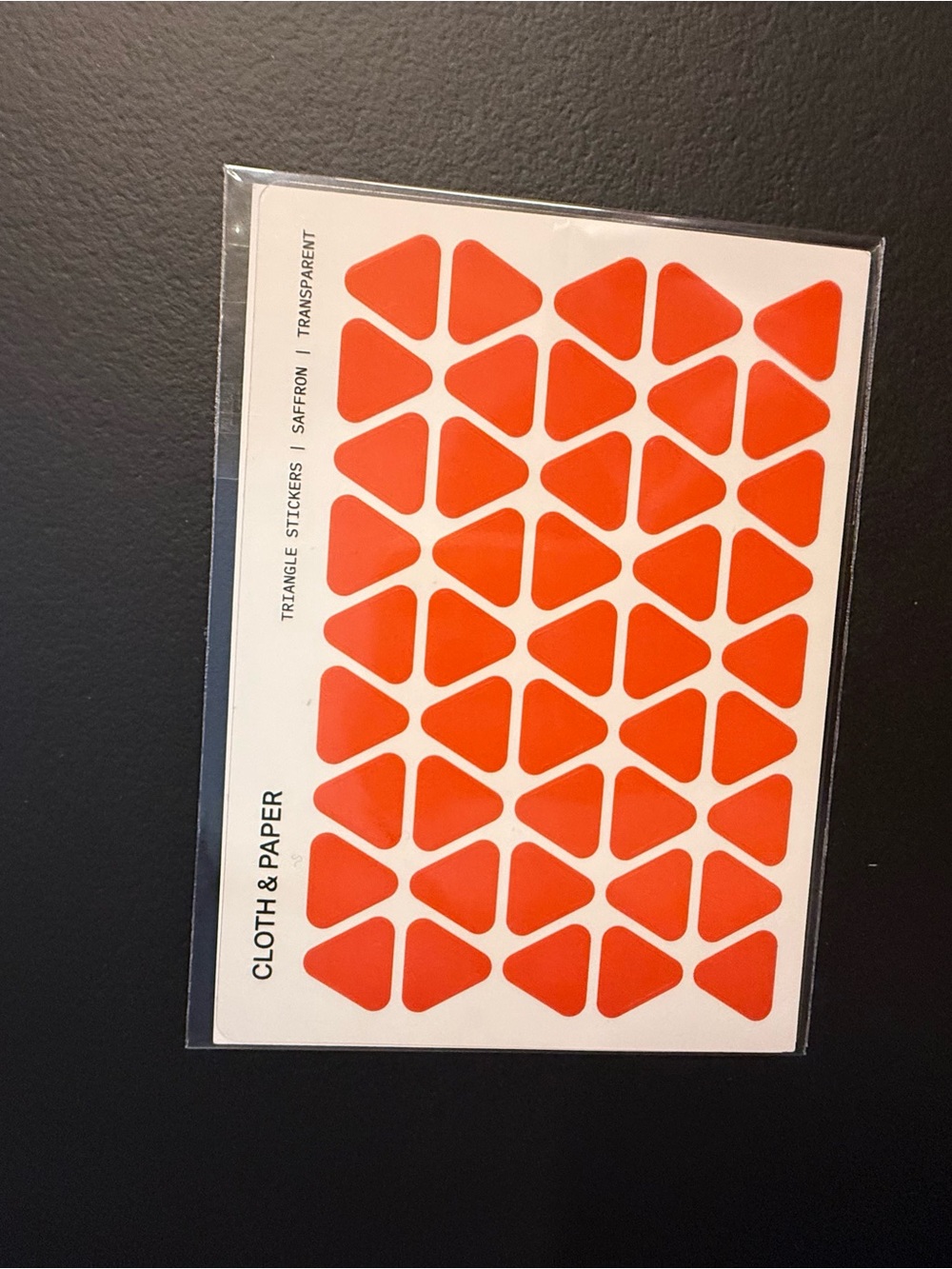 Cloth & Paper Saffron Triangle Sticker Pack - Bright Orange
